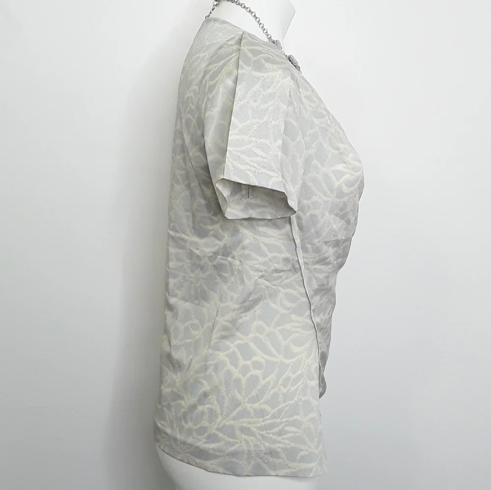 Banana Republic Faux Wrap Butterfly Print Blouse EUC sz 2